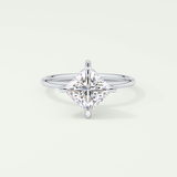 2.0 CT Princess Cut Solitaire Lab-Grown Diamond Engagement Ring 13