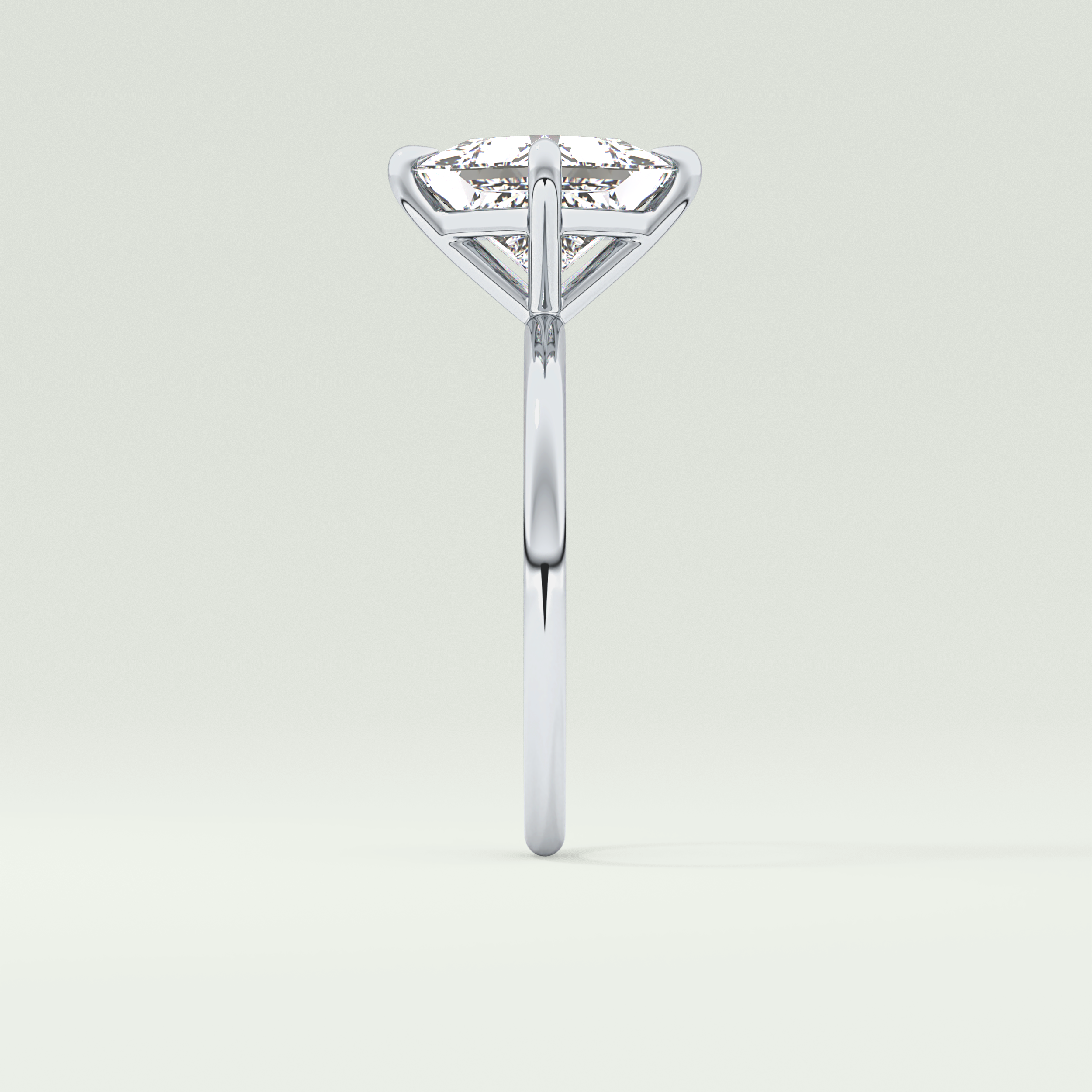 2.0 CT Princess Cut Solitaire Lab-Grown Diamond Engagement Ring 16