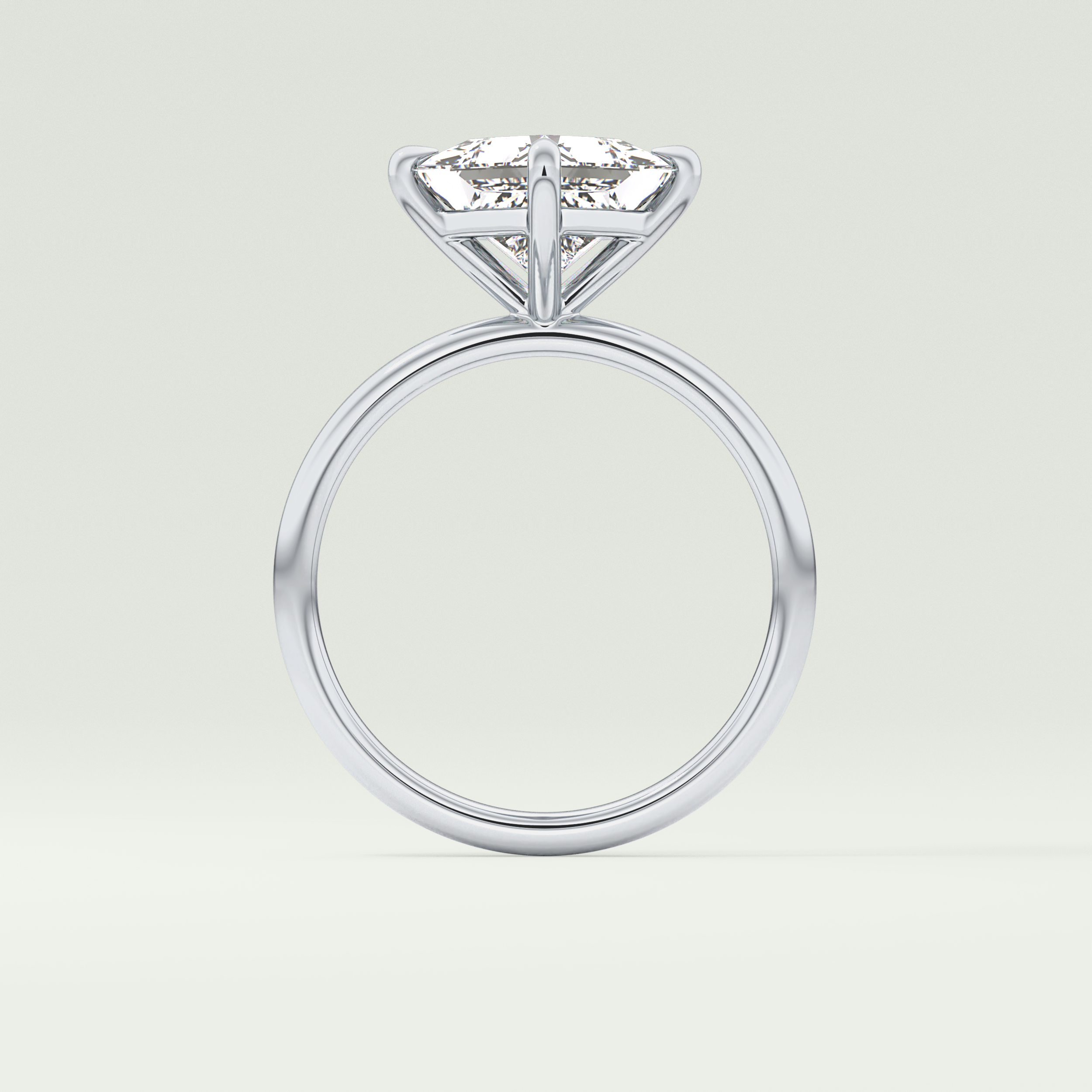 2.0 CT Princess Cut Solitaire Lab-Grown Diamond Engagement Ring 18
