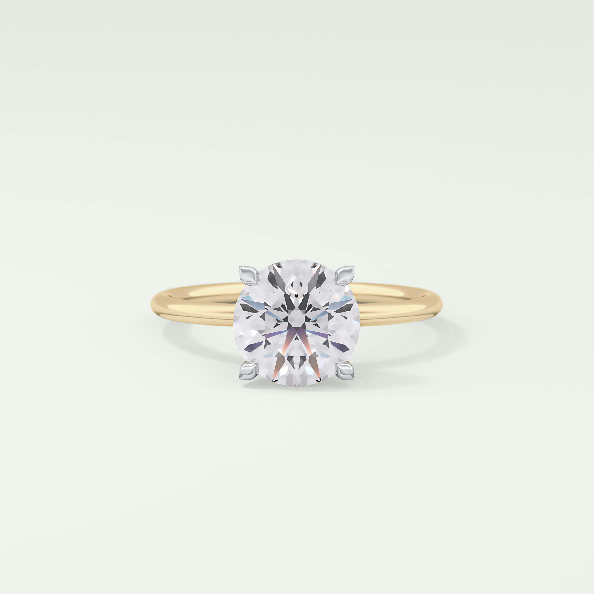 2 CT Round Cut Solitaire Moissanite Engagement Ring 1