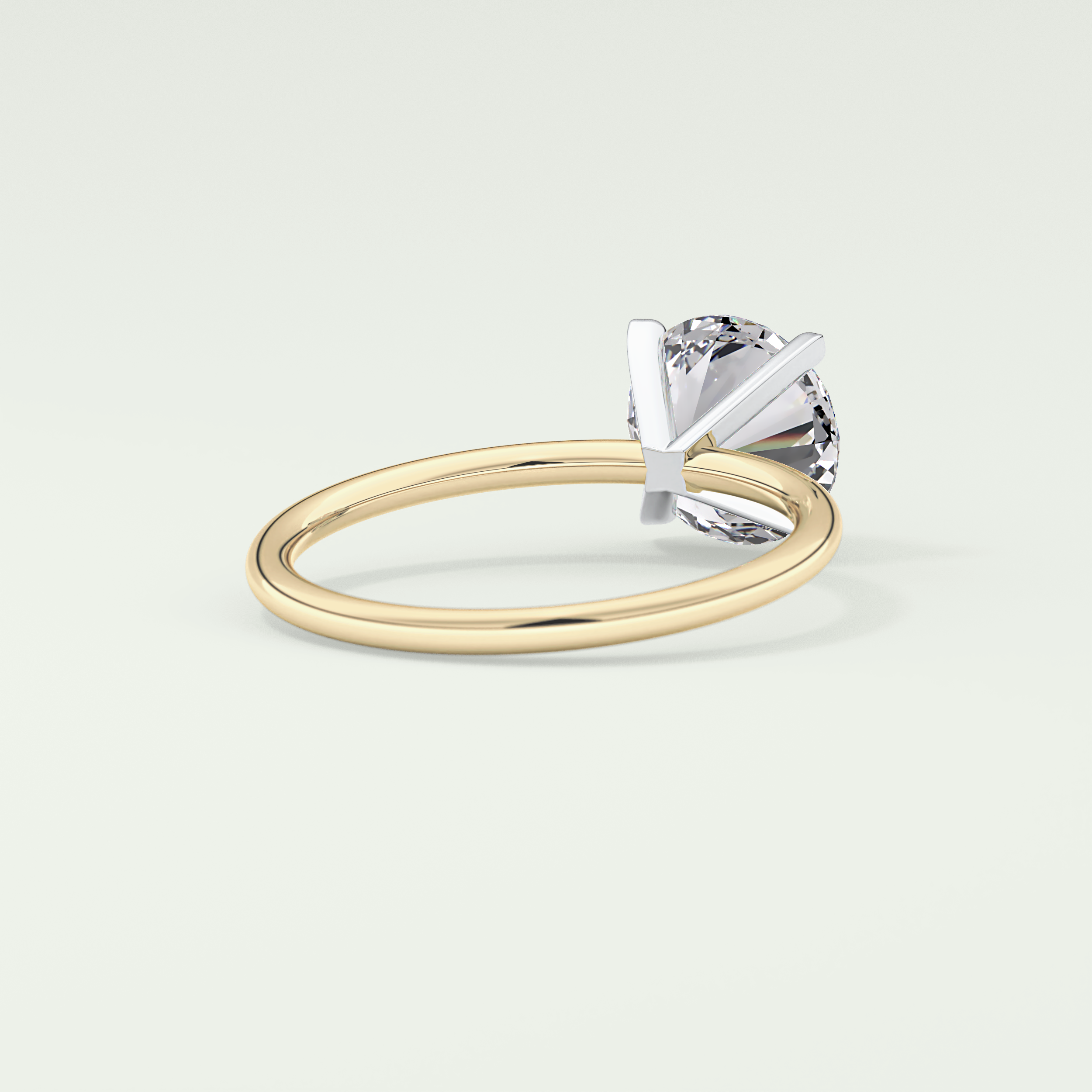 2 CT Round Cut Solitaire Moissanite Engagement Ring 2