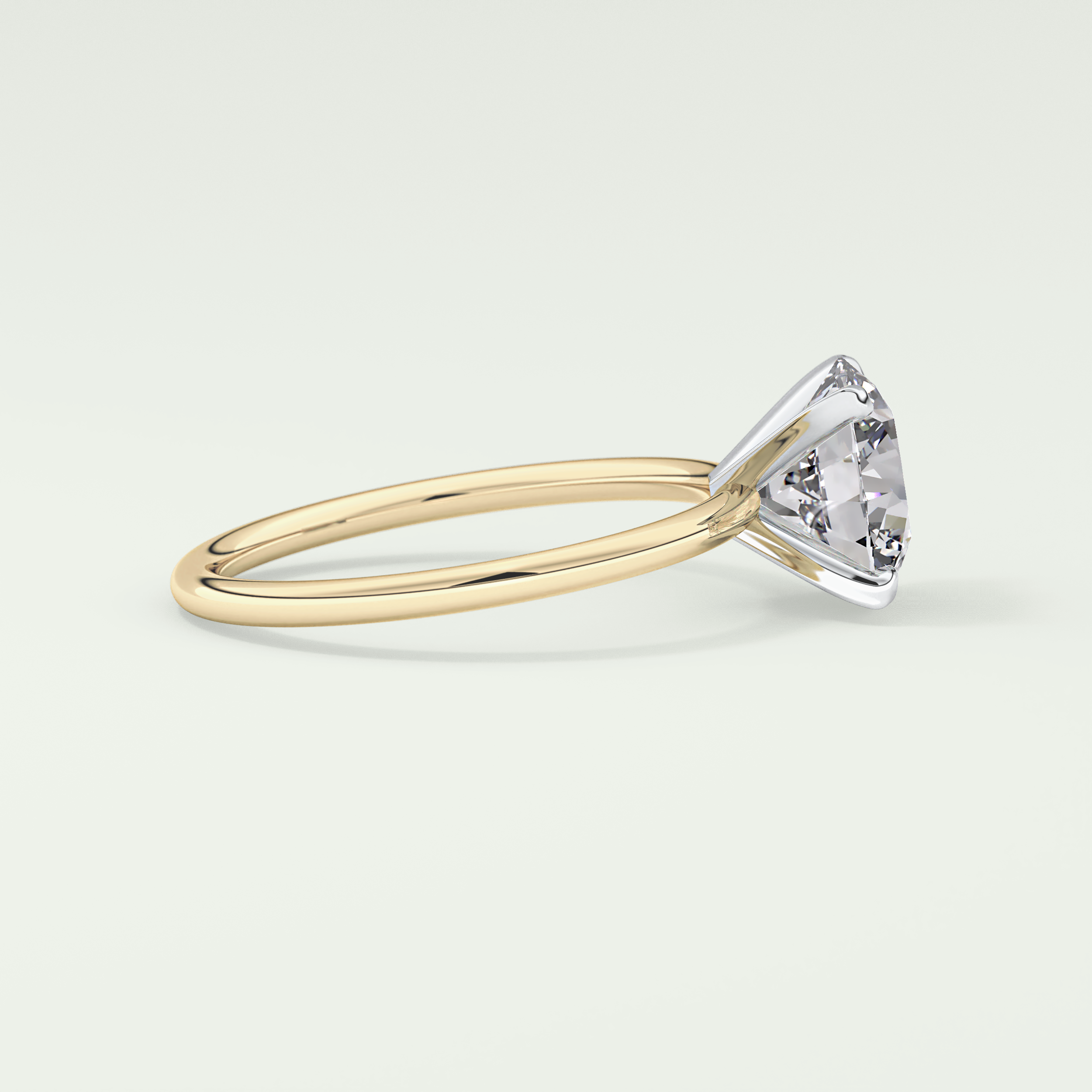 2 CT Round Cut Solitaire Moissanite Engagement Ring 3