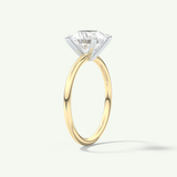 2 CT Round Cut Solitaire Moissanite Engagement Ring