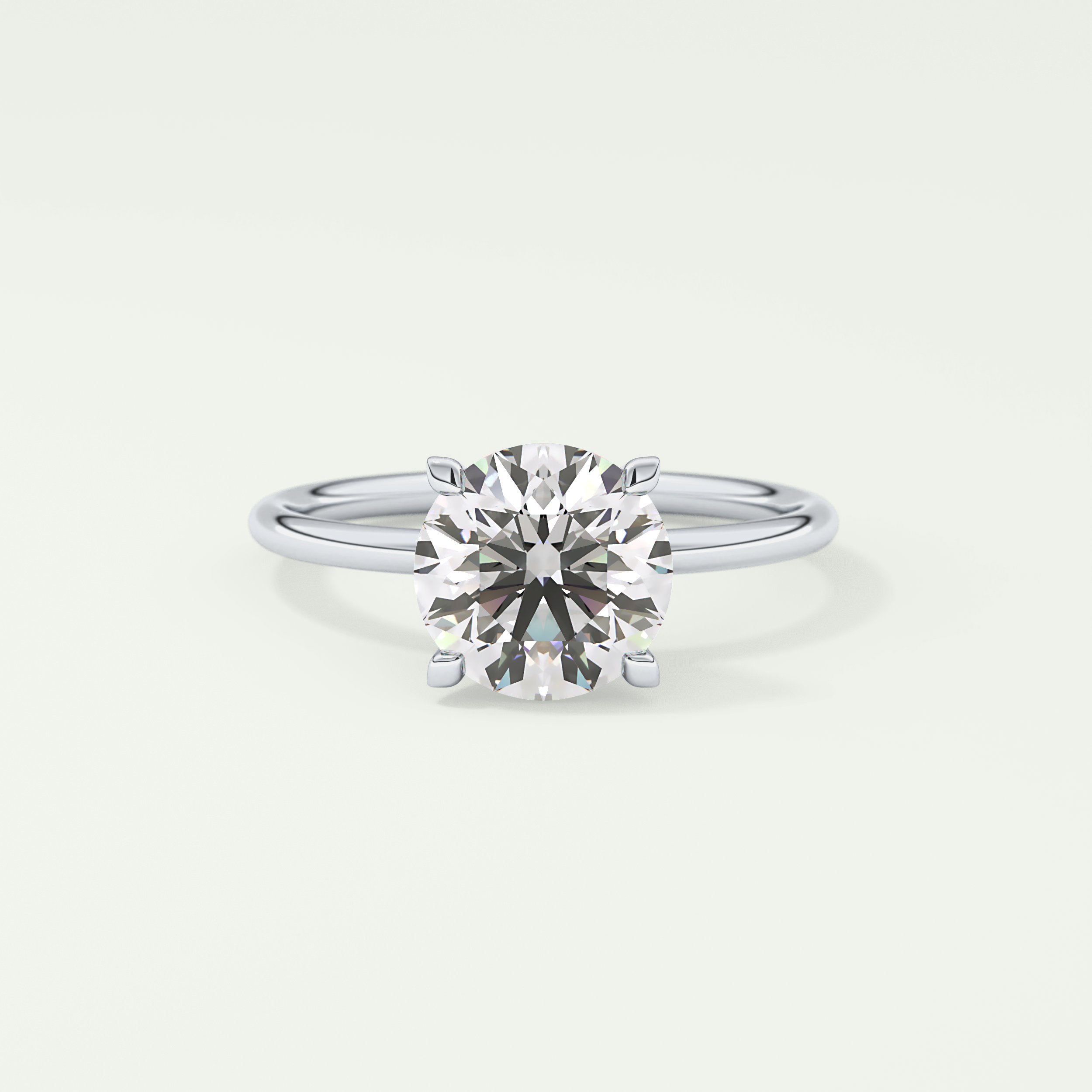 2 CT Round Cut Solitaire Moissanite Engagement Ring 13