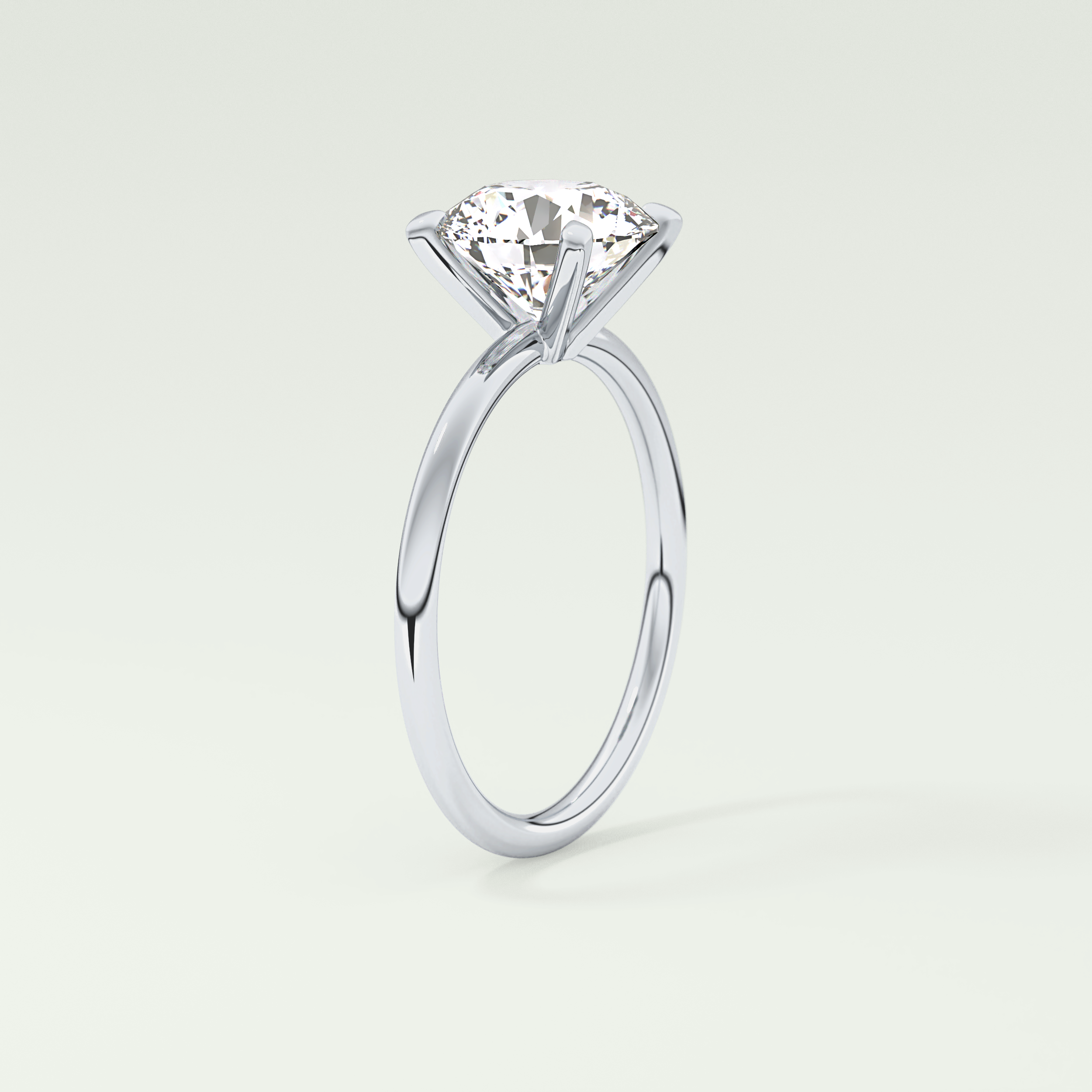 2 CT Round Cut Solitaire Moissanite Engagement Ring 17