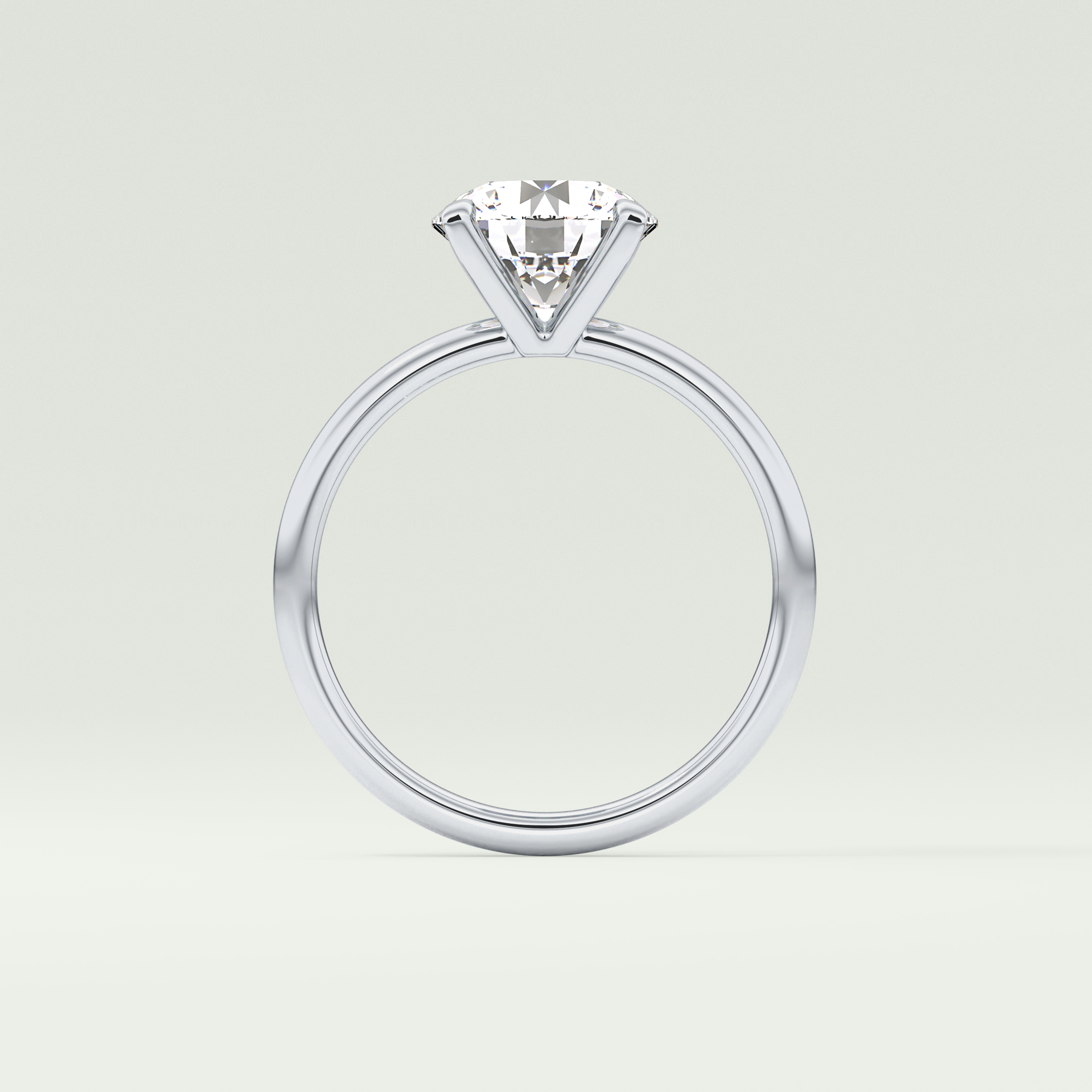 2 CT Round Cut Solitaire Moissanite Engagement Ring 18