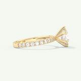 2.0 CT Round Cut Pave Lab-Grown Diamond Engagement Ring