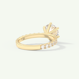 2.0 CT Round Cut Pave Lab-Grown Diamond Engagement Ring