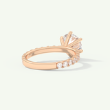 2.0 CT Round Cut Pave Lab-Grown Diamond Engagement Ring