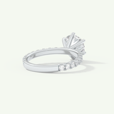2.0 CT Round Cut Pave Moissanite Engagement Ring