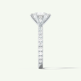 2.0 CT Round Cut Pave Moissanite Engagement Ring