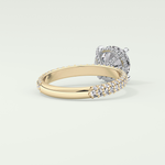 2.0 CT Round Cut Hidden Halo Pave Lab-Grown Diamond Engagement Ring 2