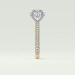 2.0 CT Round Cut Hidden Halo Pave Lab-Grown Diamond Engagement Ring 4