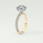 2.0 CT Round Cut Hidden Halo Pave Lab-Grown Diamond Engagement Ring 5