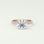 2.0 CT Round Cut Hidden Halo Pave Lab-Grown Diamond Engagement Ring 7