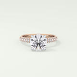 2.0 CT Round Cut Hidden Halo Pave Lab-Grown Diamond Engagement Ring 7