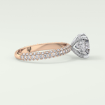 2.0 CT Round Cut Hidden Halo Pave Lab-Grown Diamond Engagement Ring 9