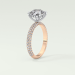 2.0 CT Round Cut Hidden Halo Pave Lab-Grown Diamond Engagement Ring 11