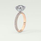 2.0 CT Round Cut Hidden Halo Pave Lab-Grown Diamond Engagement Ring 11