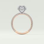 2.0 CT Round Cut Hidden Halo Pave Lab-Grown Diamond Engagement Ring 12