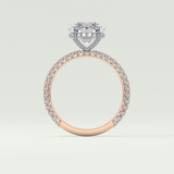 2.0 CT Round Cut Hidden Halo Pave Lab-Grown Diamond Engagement Ring 12