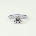 2.0 CT Round Cut Hidden Halo Pave Lab-Grown Diamond Engagement Ring 13
