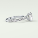 2.0 CT Round Cut Hidden Halo Pave Lab-Grown Diamond Engagement Ring 15