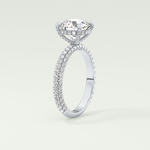 2.0 CT Round Cut Hidden Halo Pave Lab-Grown Diamond Engagement Ring 17