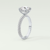 2.0 CT Round Cut Hidden Halo Pave Lab-Grown Diamond Engagement Ring 17