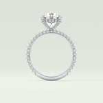 2.0 CT Round Cut Hidden Halo Pave Lab-Grown Diamond Engagement Ring 18