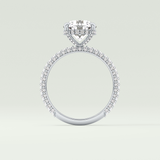 2.0 CT Round Cut Hidden Halo Pave Lab-Grown Diamond Engagement Ring 18