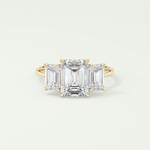 2.0 CT Emerald Cut Three Stone Lab-Grown Diamond Engagement Ring 1