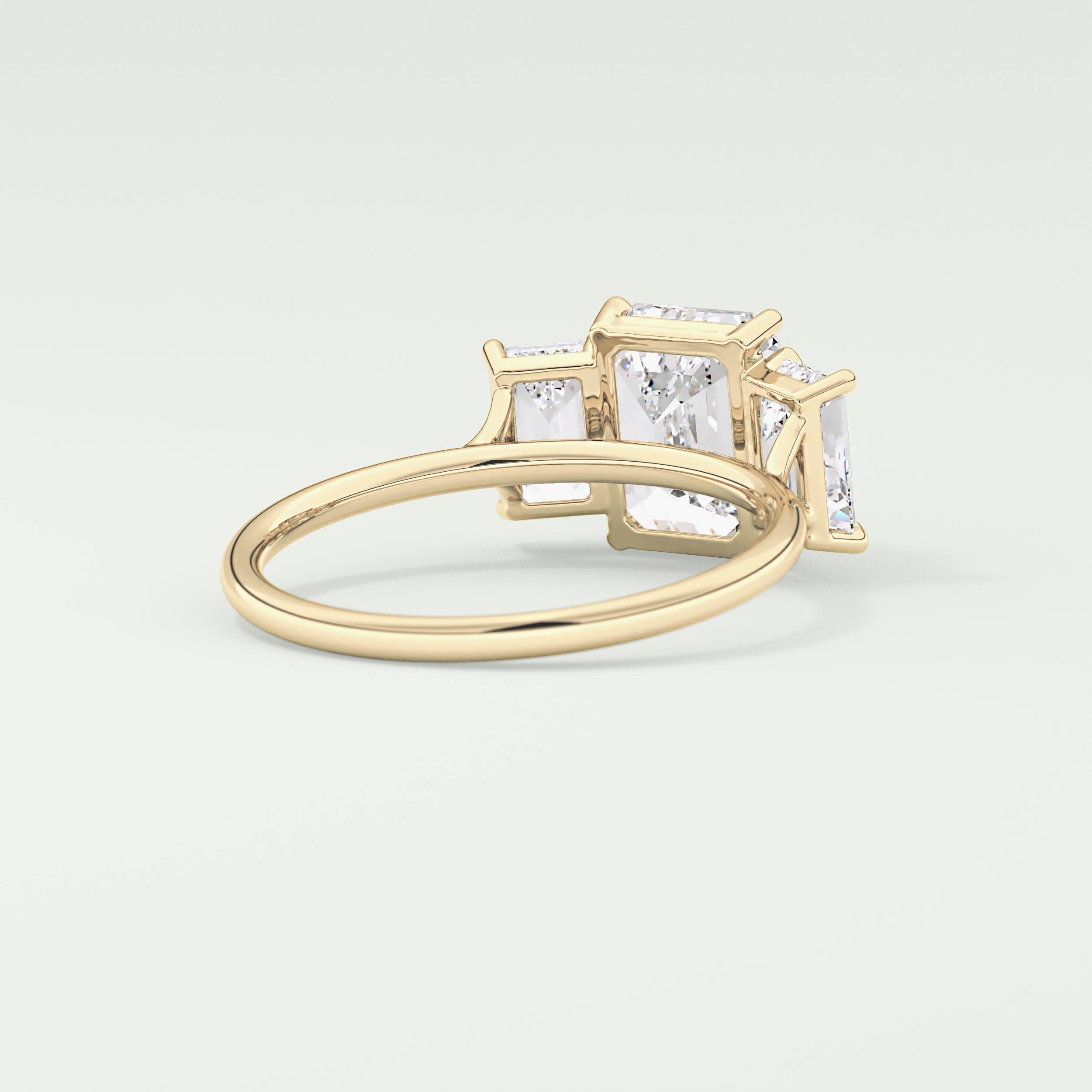2.0 CT Emerald Cut Three Stone Lab-Grown Diamond Engagement Ring 2