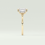 2.0 CT Emerald Cut Three Stone Lab-Grown Diamond Engagement Ring 4