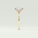 2.0 CT Emerald Cut Three Stone Lab-Grown Diamond Engagement Ring 4