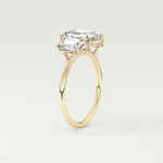 2.0 CT Emerald Cut Three Stone Lab-Grown Diamond Engagement Ring 5