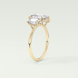 2.0 CT Emerald Cut Three Stone Lab-Grown Diamond Engagement Ring 5