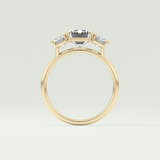 2.0 CT Emerald Cut Three Stone Lab-Grown Diamond Engagement Ring 6