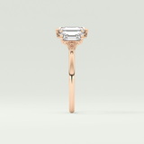2.0 CT Emerald Cut Three Stone Lab-Grown Diamond Engagement Ring 10