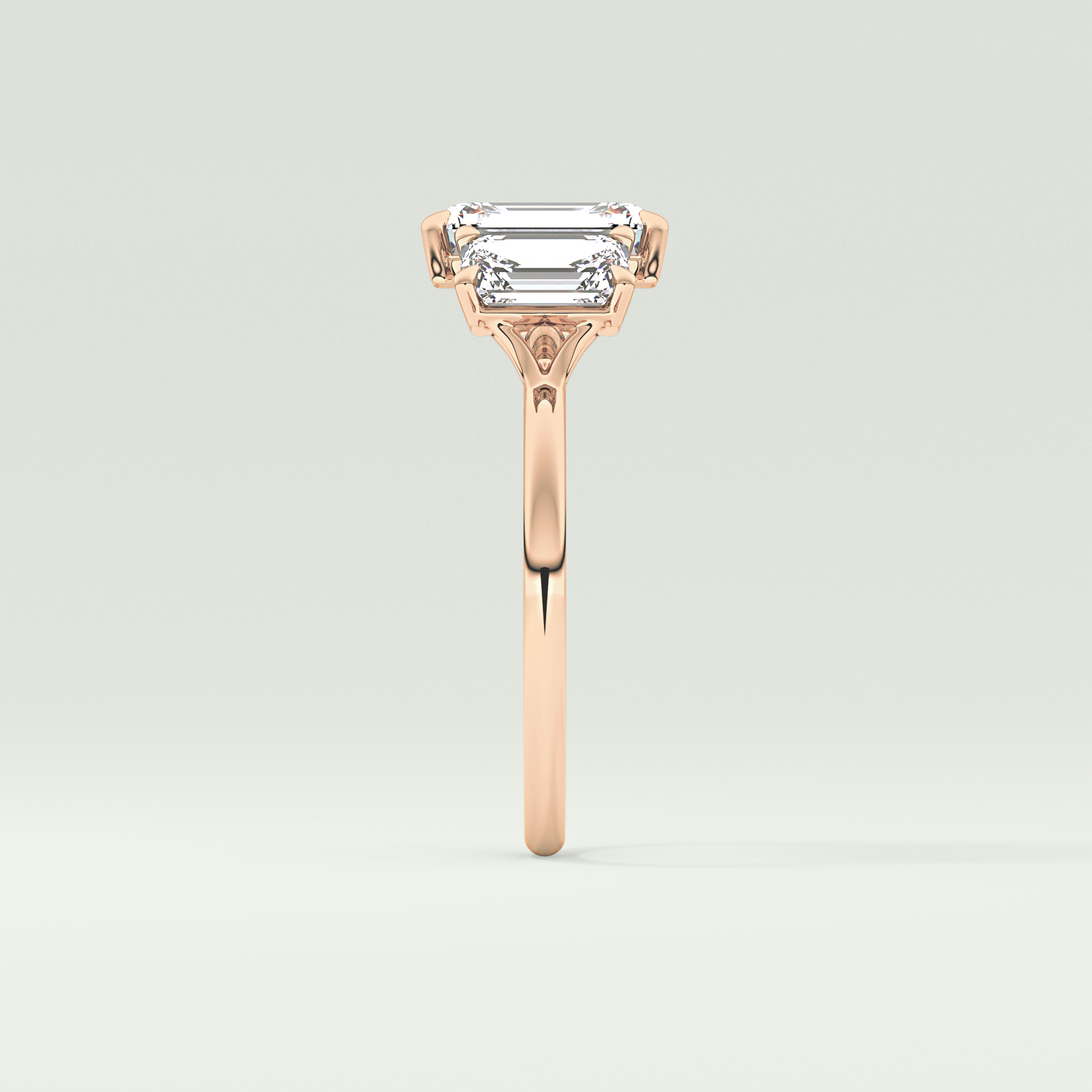 2.0 CT Emerald Cut Three Stone Lab-Grown Diamond Engagement Ring 10