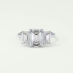 2.0 CT Emerald Cut Three Stone Lab-Grown Diamond Engagement Ring 13