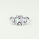 2.0 CT Emerald Cut Three Stone Lab-Grown Diamond Engagement Ring 13