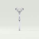 2.0 CT Emerald Cut Three Stone Lab-Grown Diamond Engagement Ring 16