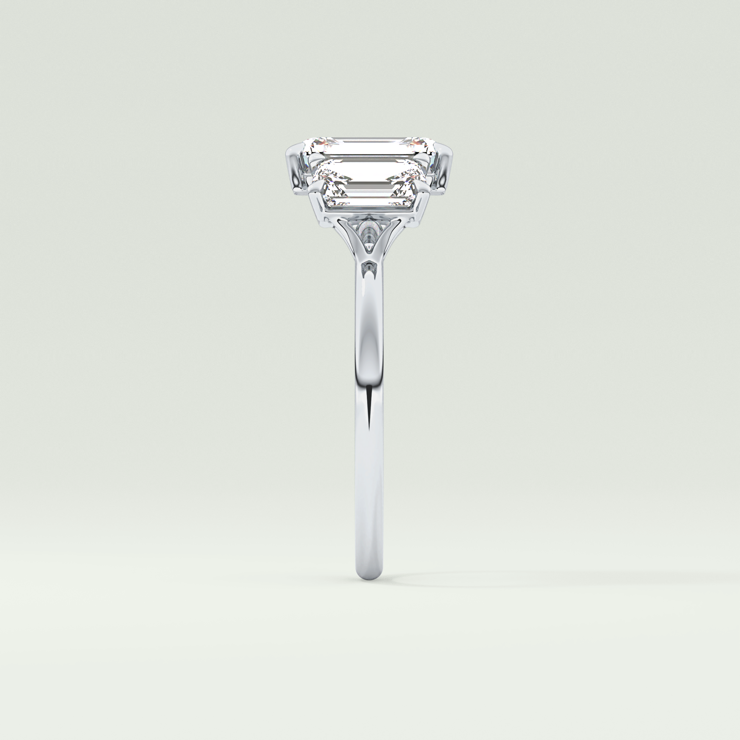 2.0 CT Emerald Cut Three Stone Lab-Grown Diamond Engagement Ring 16