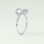 2.0 CT Emerald Cut Three Stone Moissanite Engagement Rings