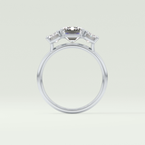 2.0 CT Emerald Cut Three Stone Lab-Grown Diamond Engagement Ring 18