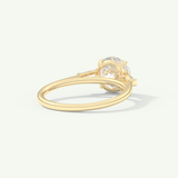 2.0 CT Round Cut Three Stone Moissanite Engagement Ring