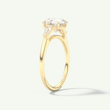 2.0 CT Round Cut Three Stone Lab-Grown Diamond Engagement Ring