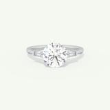 2.0 CT Round Cut Three Stone Moissanite Engagement Ring