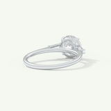 2.0 CT Round Cut Three Stone Moissanite Engagement Ring